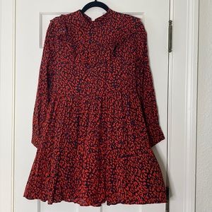 Zara Red Cheetah print dress. Size M new with tags.